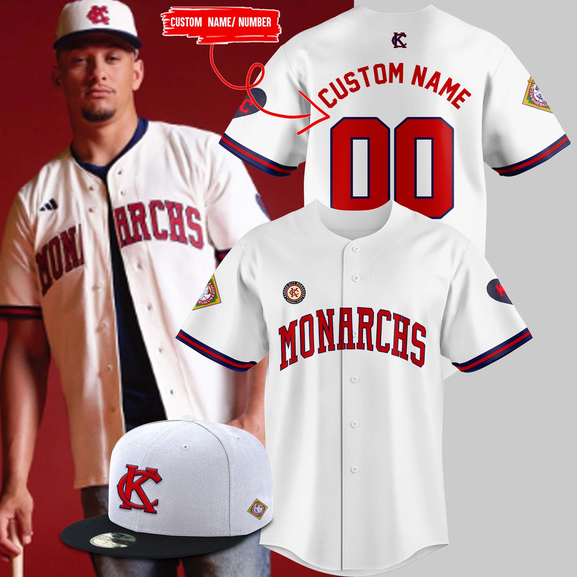 Patrick Mahomes x Kansas City Monarchs x 100th anniversary Negro Leagues World Series Honoring Personalized Shirt 