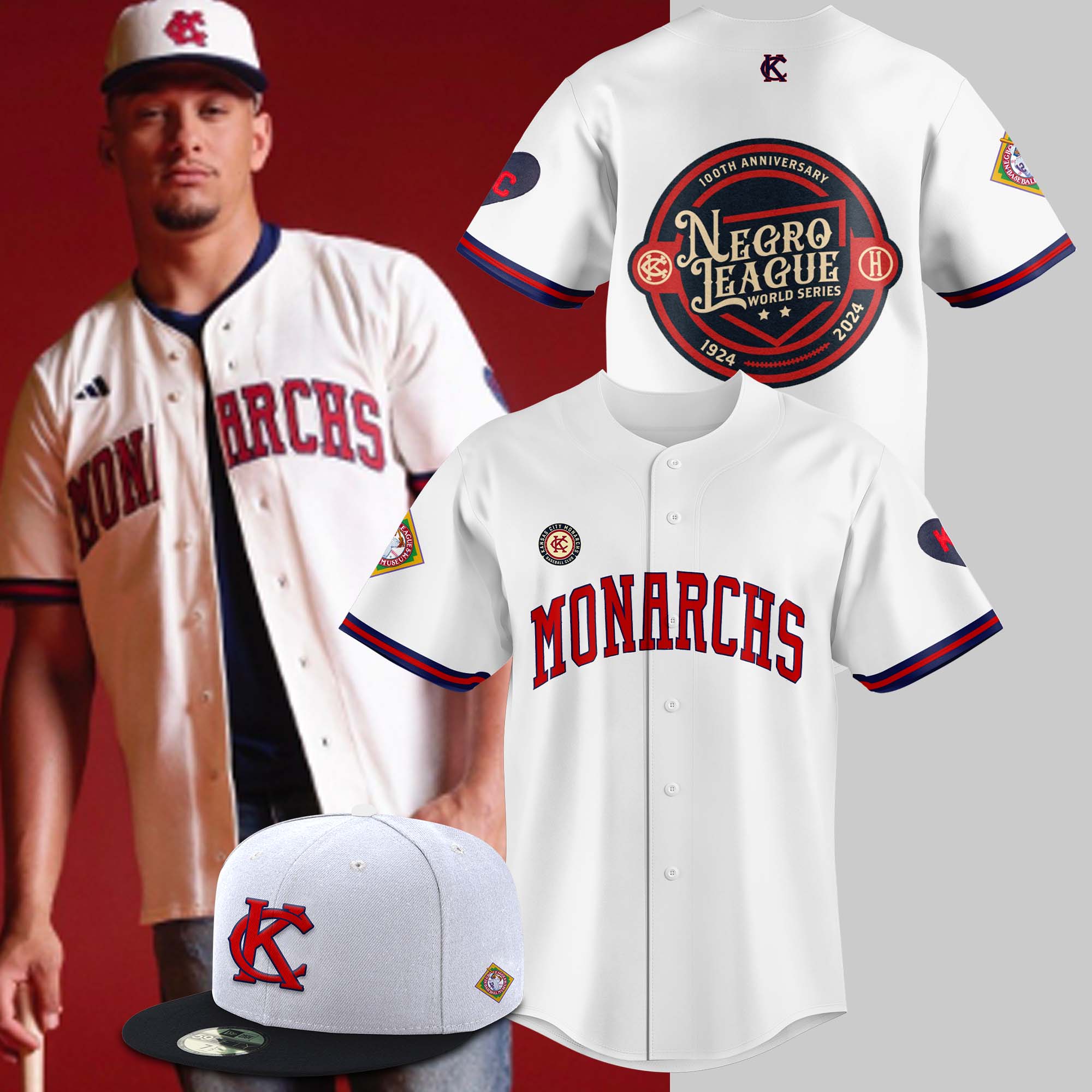 Patrick Mahomes x Kansas City Monarchs x 100th anniversary Negro Leagues World Series Honoring Shirt 
