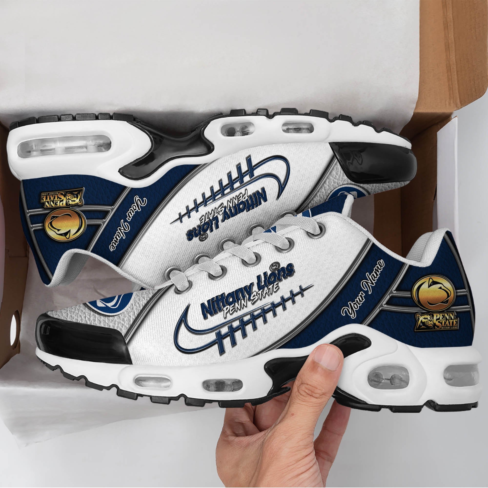 Penn State Nittany Lions TN Shoes 2025 Version Custom Your Name, Football Team Shoes, Football Shoes For Fans, Sport Gifts, Gifts For Lovers ETHY