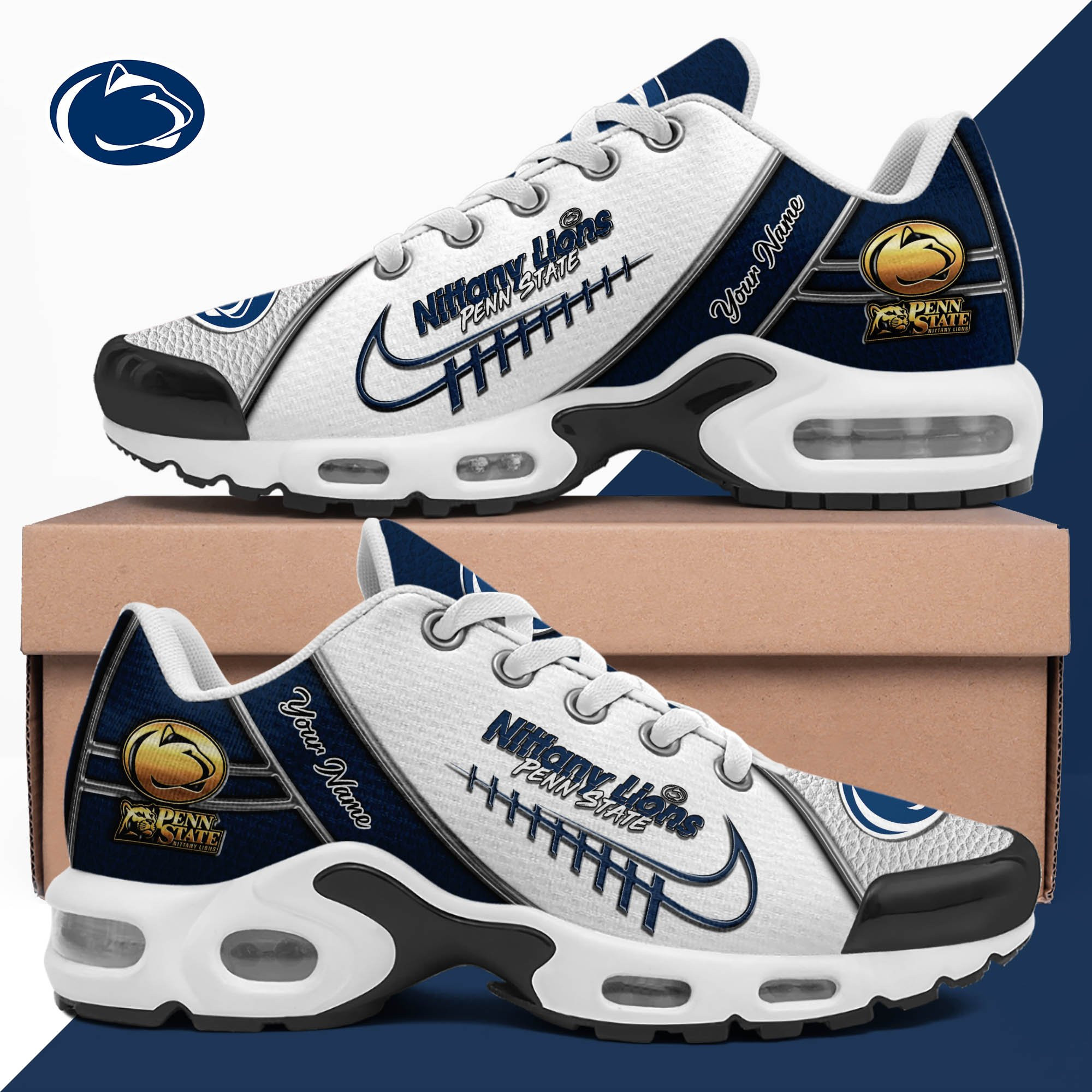 Penn State Nittany Lions TN Shoes 2025 Version Custom Your Name, Football Team Shoes, Football Shoes For Fans, Sport Gifts, Gifts For Lovers ETHY