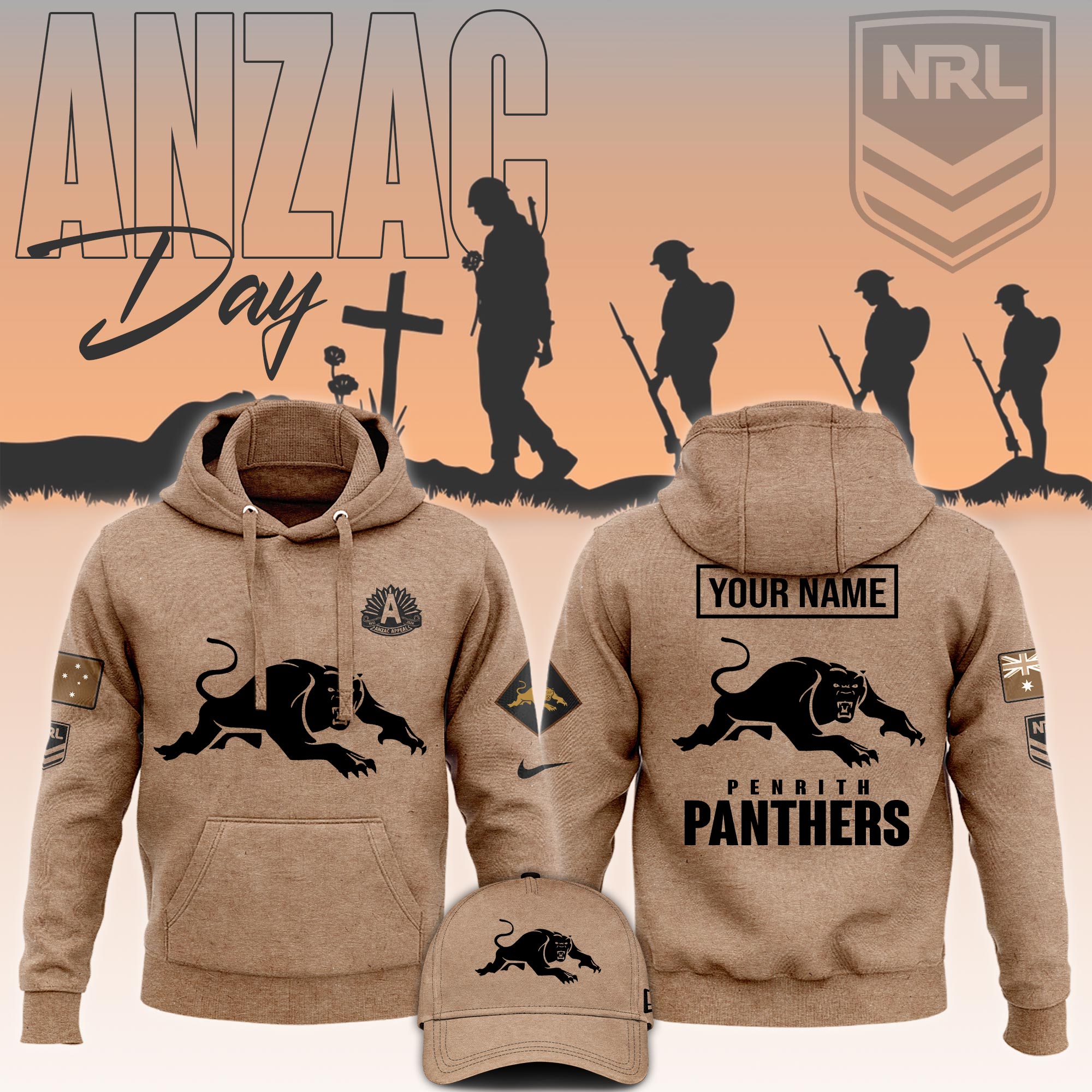 Penrith Panthers   ANZAC Day Hoodie 