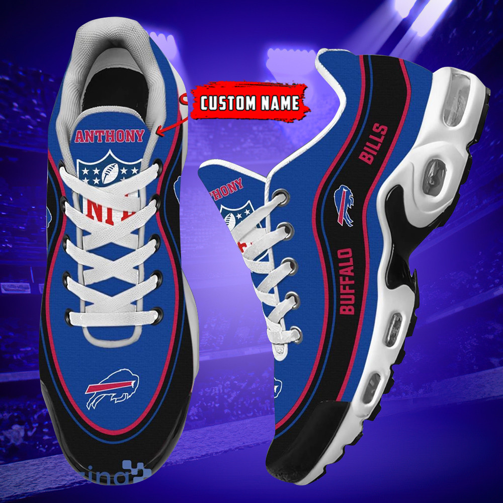 Personalized Buffalo BillsTeam Logo Team Name On Black TN Air Max Shoes Air Cushion Sneakers