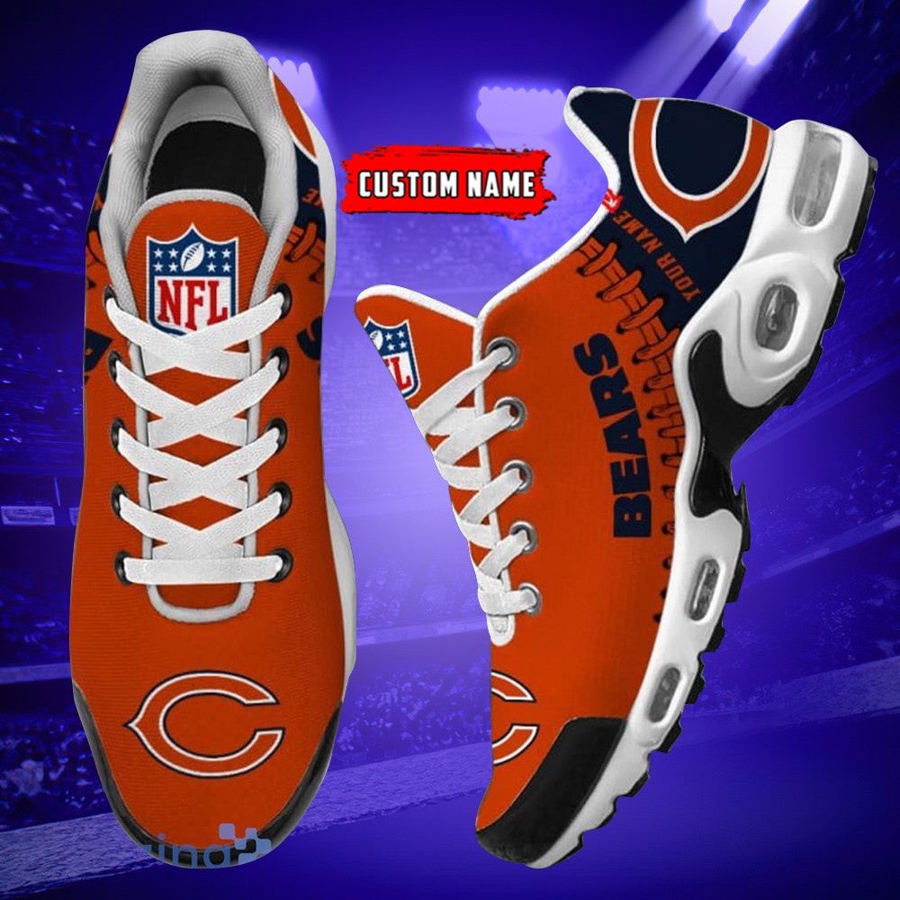 Personalized Chicago BearsTeam Logo Rugby Ball Pattern TN Air Max Shoes Air Cushion Sneakers