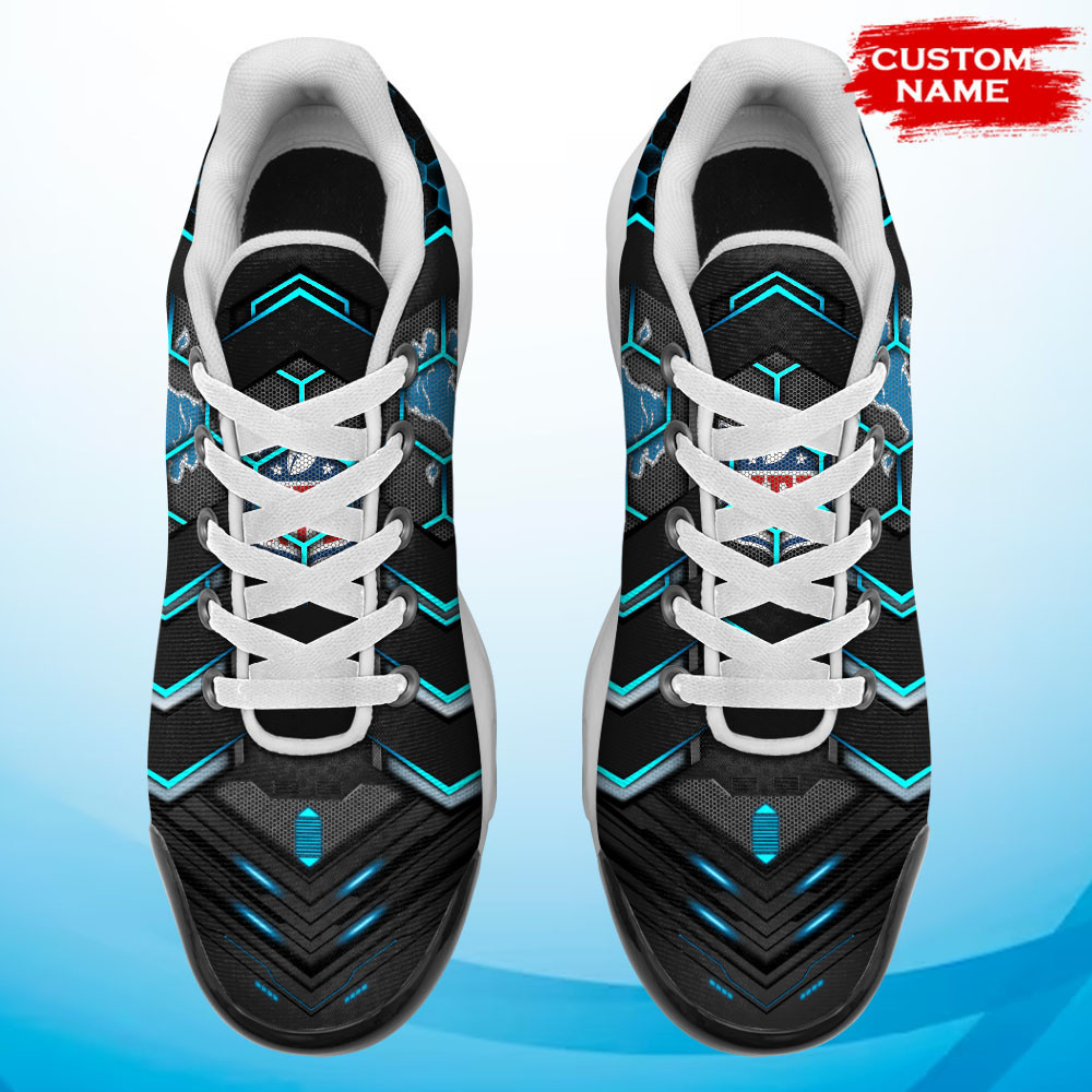 Personalized Detroit Lions Team Logo Team Neon Color TN Shoes Air Cushion Sneakers