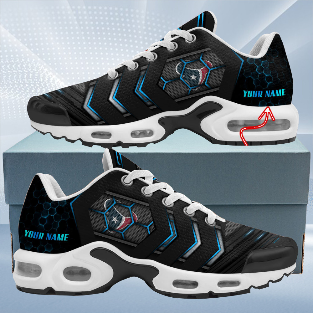 Personalized Houston TexansTeam Logo Team Neon Color TN Air Max Shoes Air Cushion Sneakers