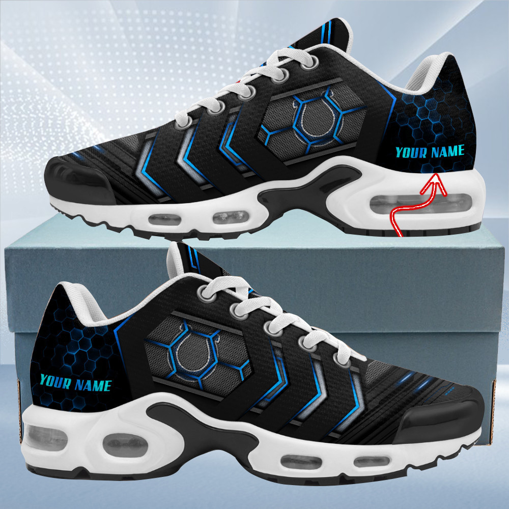 Personalized Indianapolis ColtsTeam Logo Team Neon Color TN Air Max Shoes Air Cushion Sneakers