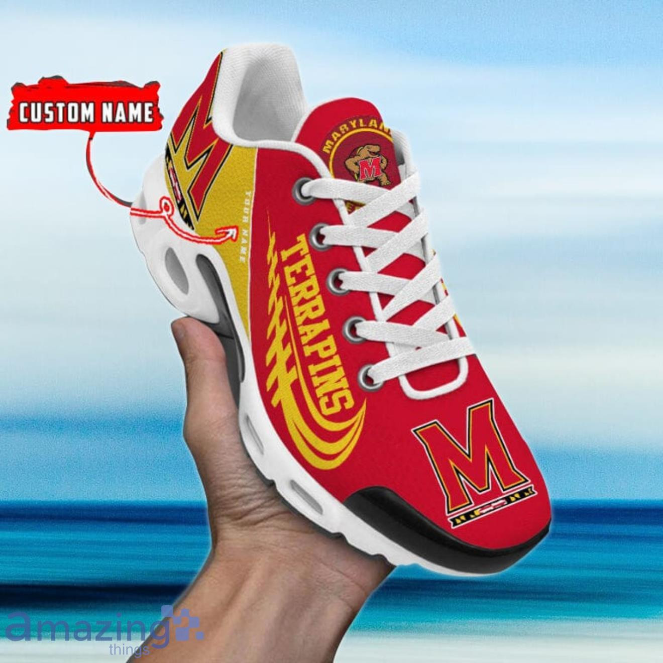 Personalized Maryland Terrapins Team Logo And Color TN Air Max Shoes Air Cushion Sneakers