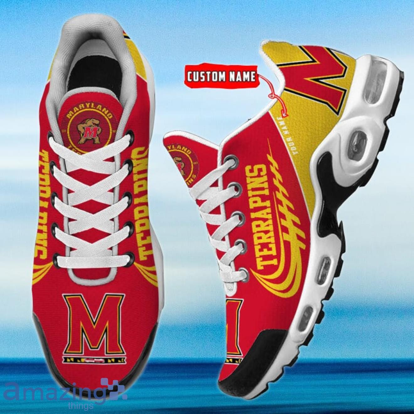 Personalized Maryland Terrapins Team Logo And Color TN Air Max Shoes Air Cushion Sneakers