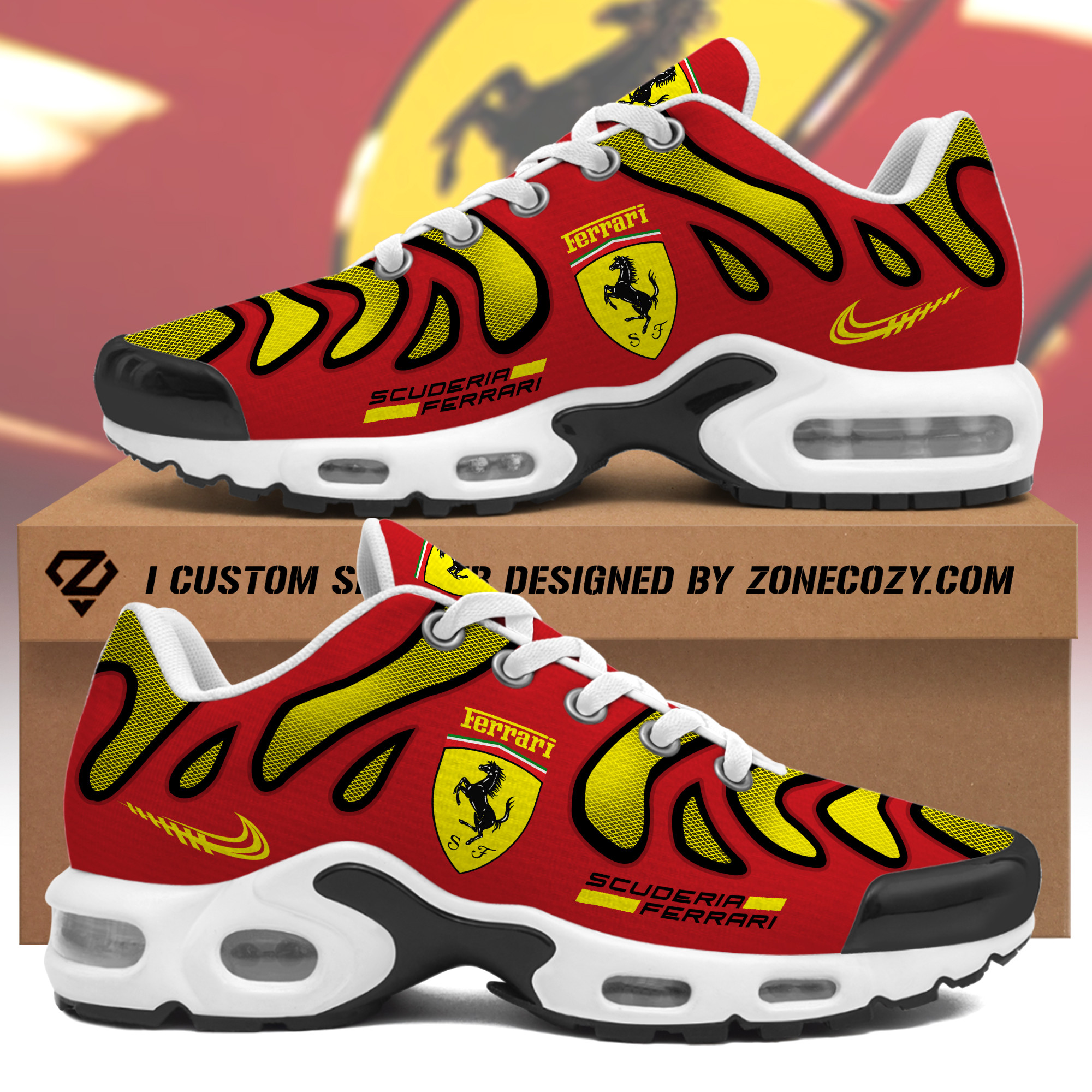 Personalized Scuderia Ferrari Air Cushion Sneaker V6