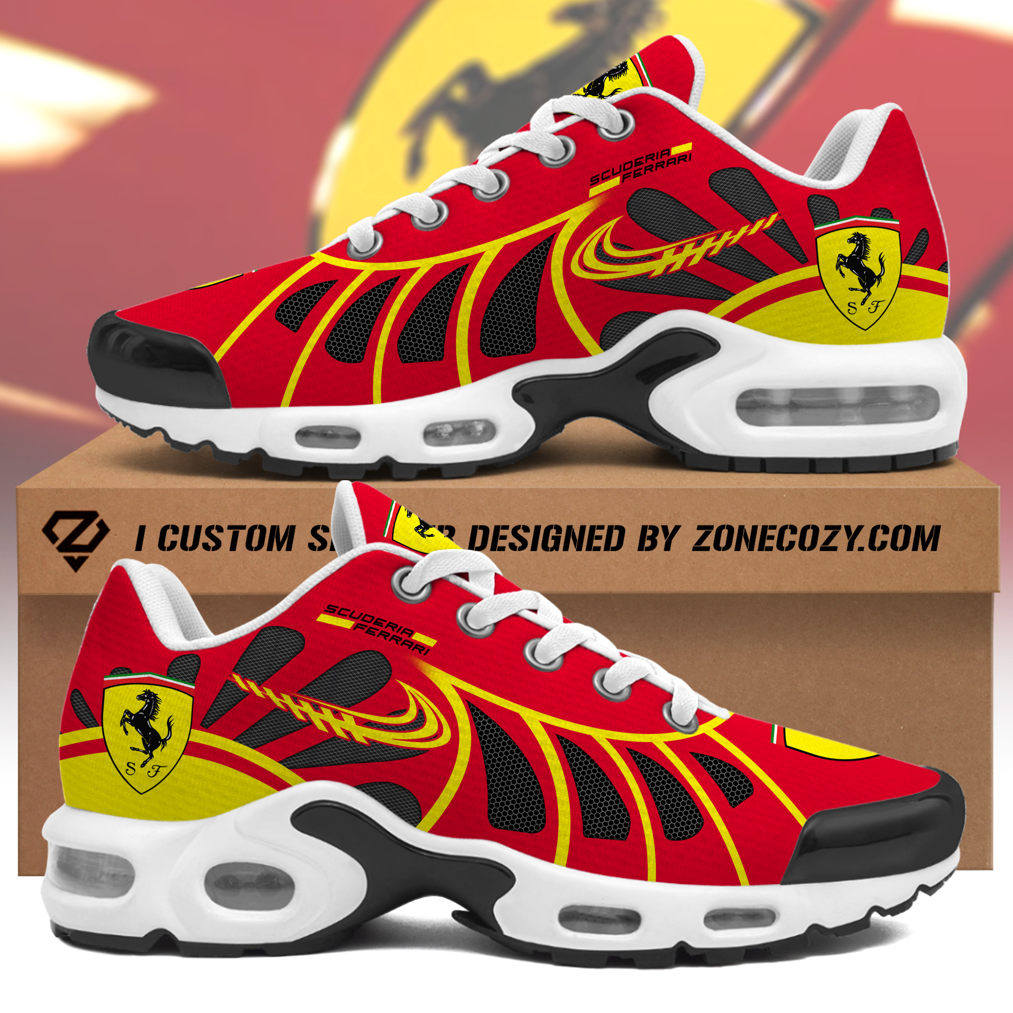 Personalized Scuderia Ferrari Air Cushion Sneaker V8