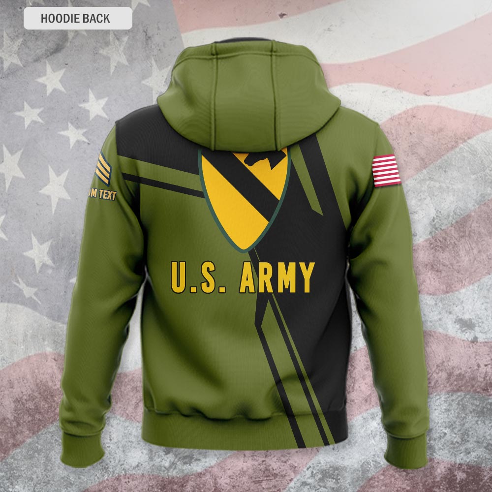 Personalized U.S Army Division Rank and Name Military 3D Shirt full printing 