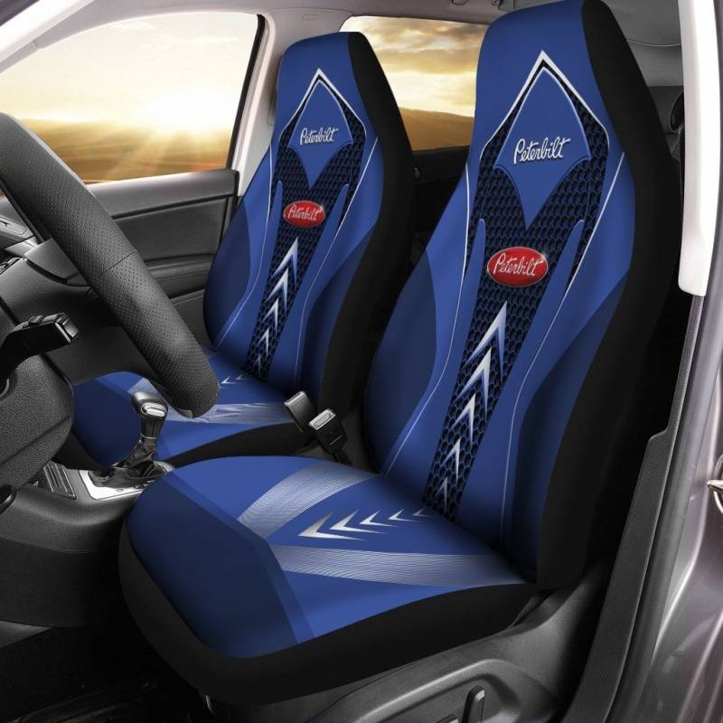 Peterbilt NTA Car Seat Cover (Set of 2) Ver 1 (Blue) 