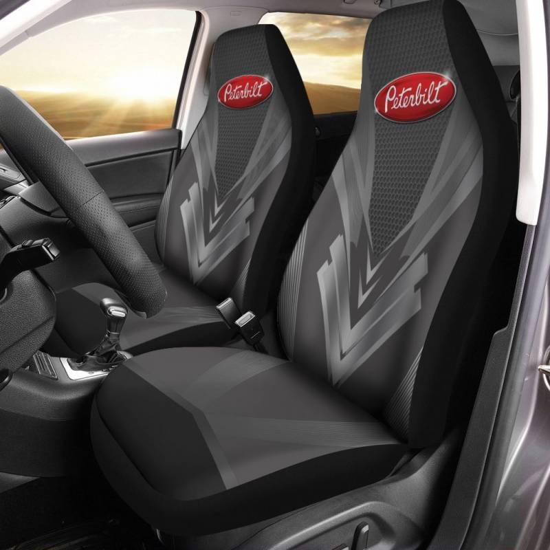 Peterbilt NTA Car Seat Cover (Set of 2) Ver 2 (Black) 