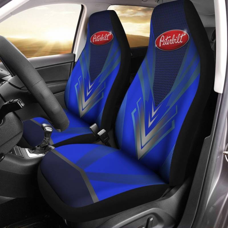 Peterbilt NTA Car Seat Cover (Set of 2) Ver 2 (Blue) 