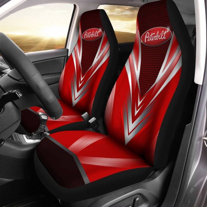 Peterbilt NTA Car Seat Cover (Set of 2) Ver 2 (Red) 