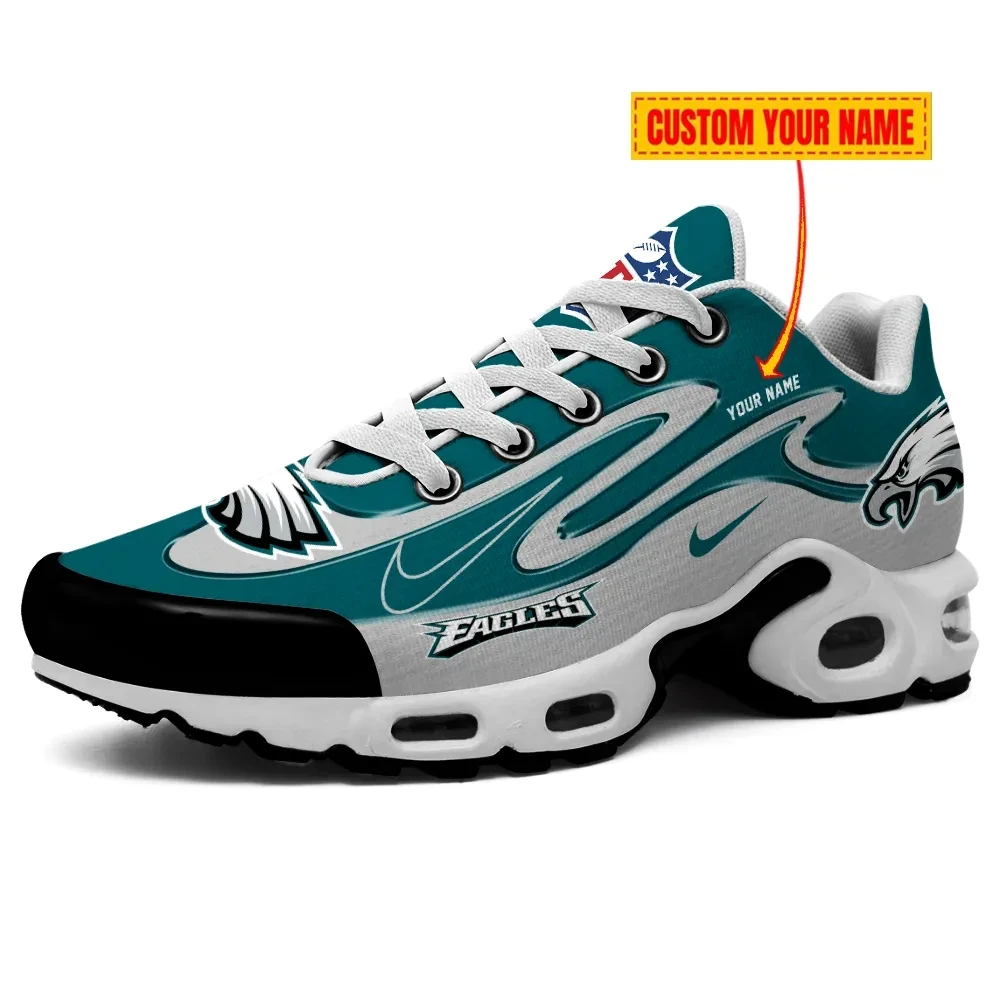 Philadelphia Eagles Personalized Name Team Mix Colors V2 TN Air Max Shoes Air Cushion Sneakers