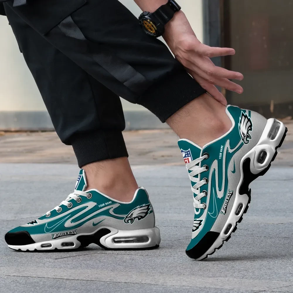 Philadelphia Eagles Personalized Name Team Mix Colors V2 TN Air Max Shoes Air Cushion Sneakers
