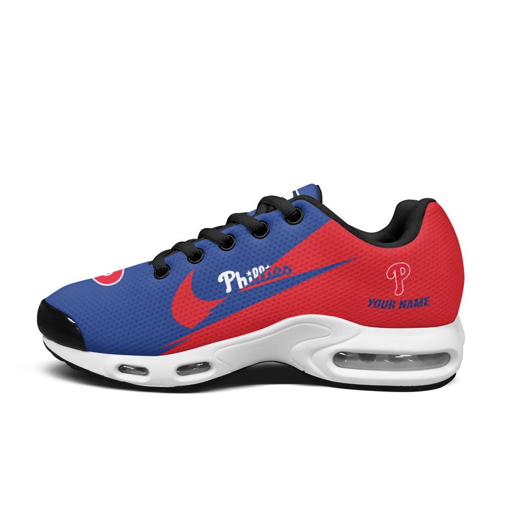 Philadelphia Phillies Personalized Name Team Logo Wings Of God Pattern TN Shoes Air Cushion Sneakers