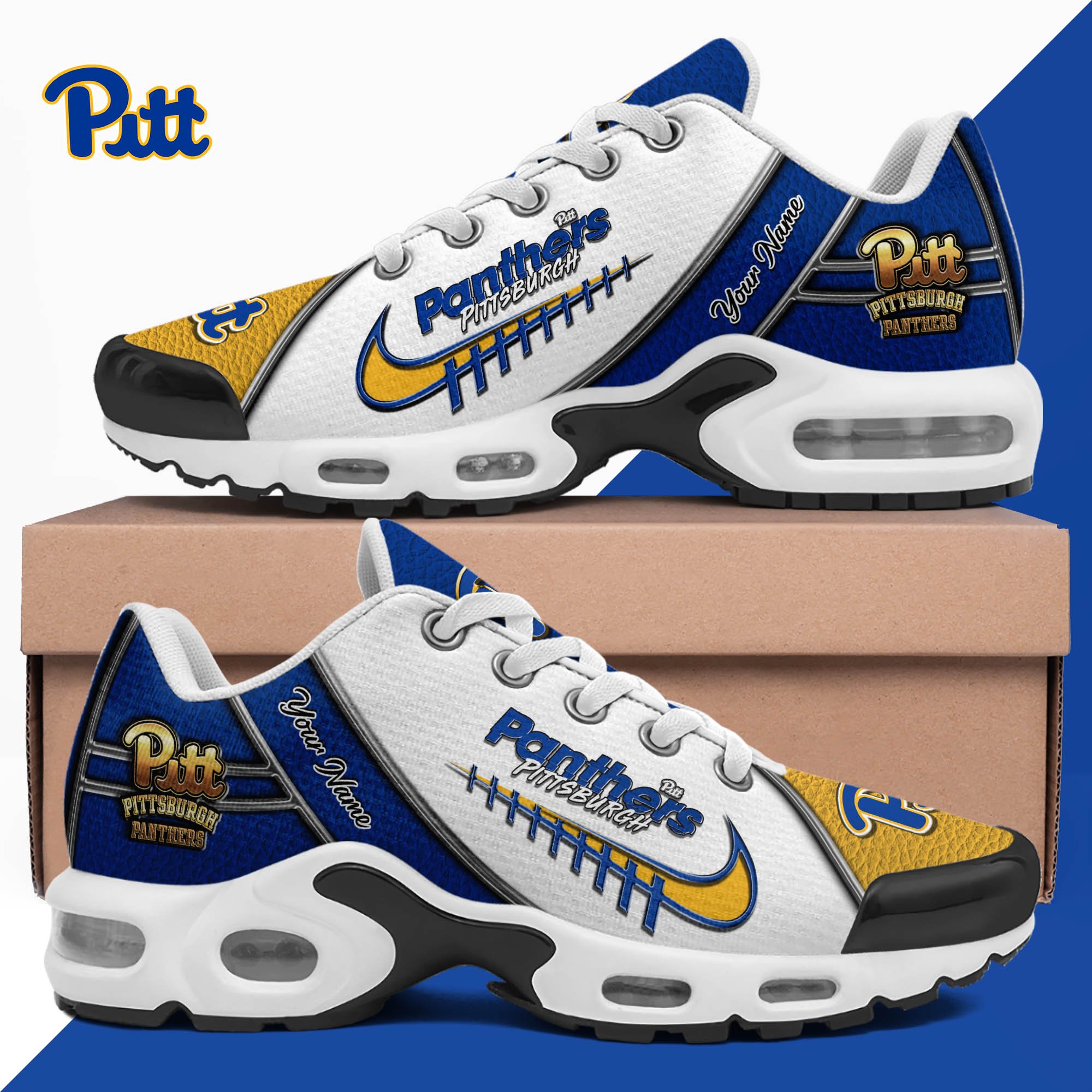 Pittsburgh Panthers TN Shoes 2025 Version Custom Your Name, Football Team Shoes 516