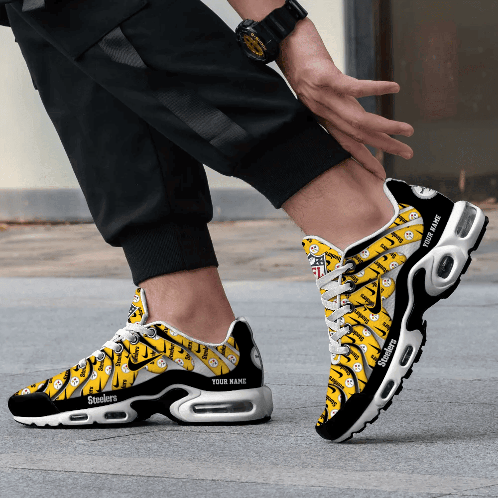 Pittsburgh Steelers Personalized Name Team Mix Colors V5 TN Shoes Air Cushion Sneakers