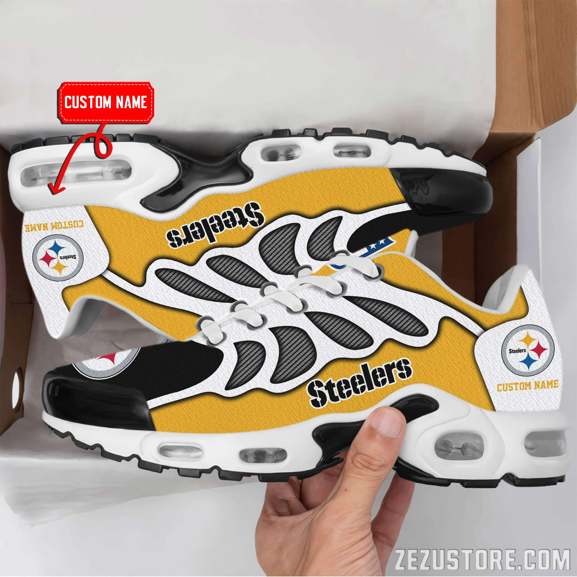 Pittsburgh Steelers Premium TN Shoes Air Cushion Sneakers