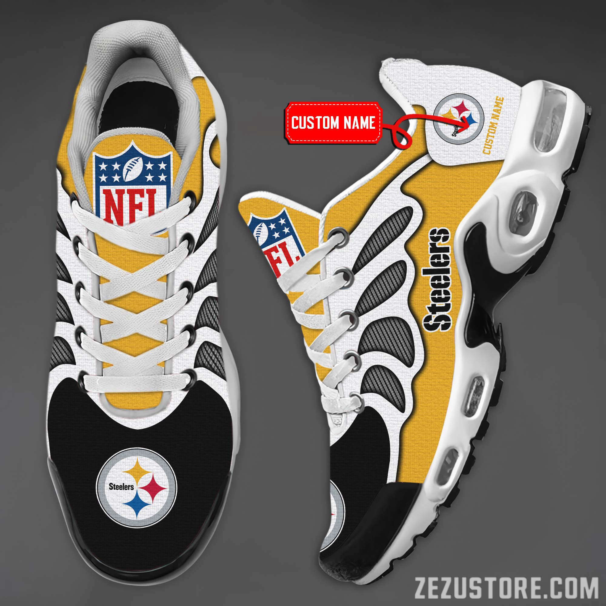 Pittsburgh Steelers Premium TN Shoes Air Cushion Sneakers