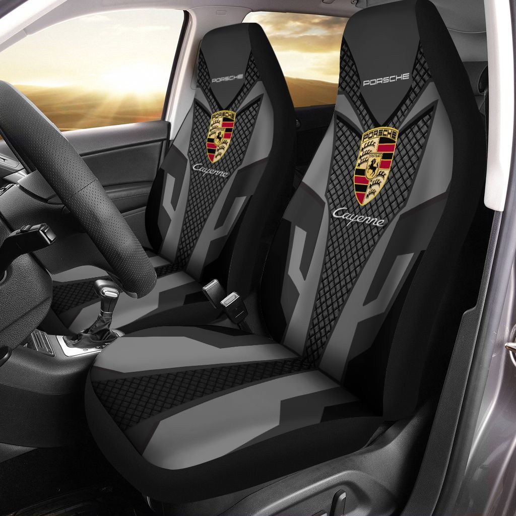 Porsche Cayenne Lph Car Seat Cover (Set Of 2) Ver 1 (Black) 