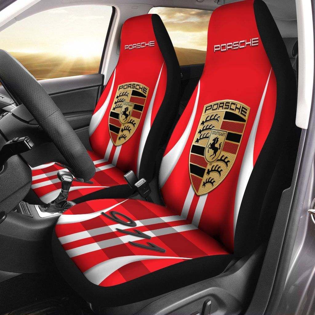 Porsche Nqp-Ht Car Seat Cover (Set Of 2) Ver 2 (Red) 