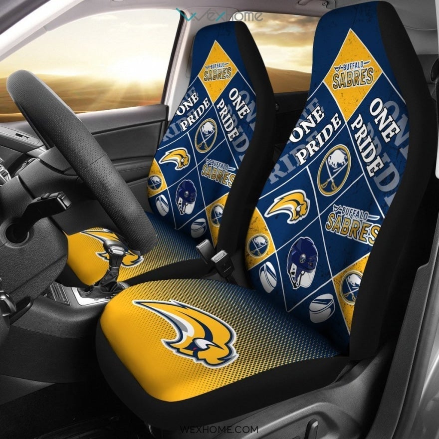 Pride Flag Buffalo Sabres Car Seat Covers 