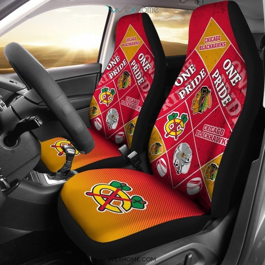 Pride Flag Chicago Blackhawks Car Seat Covers Unique Car Gift 2021 
