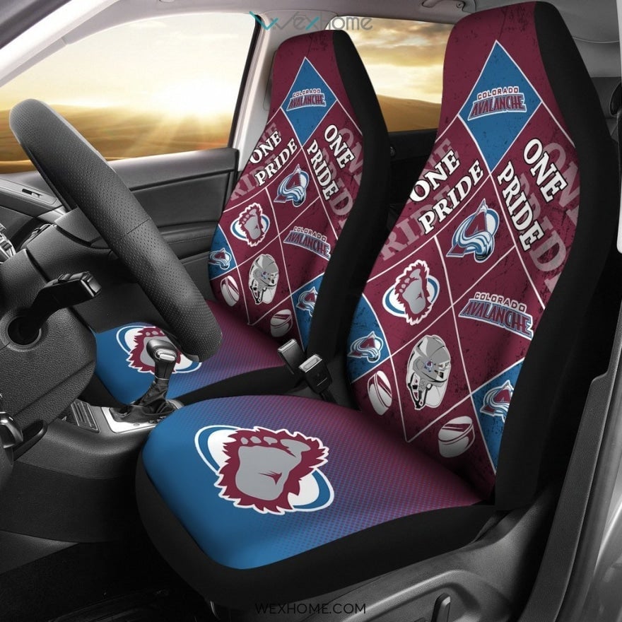 Pride Flag Colorado Avalanche Car Seat Covers Unique Car Gift 2021 