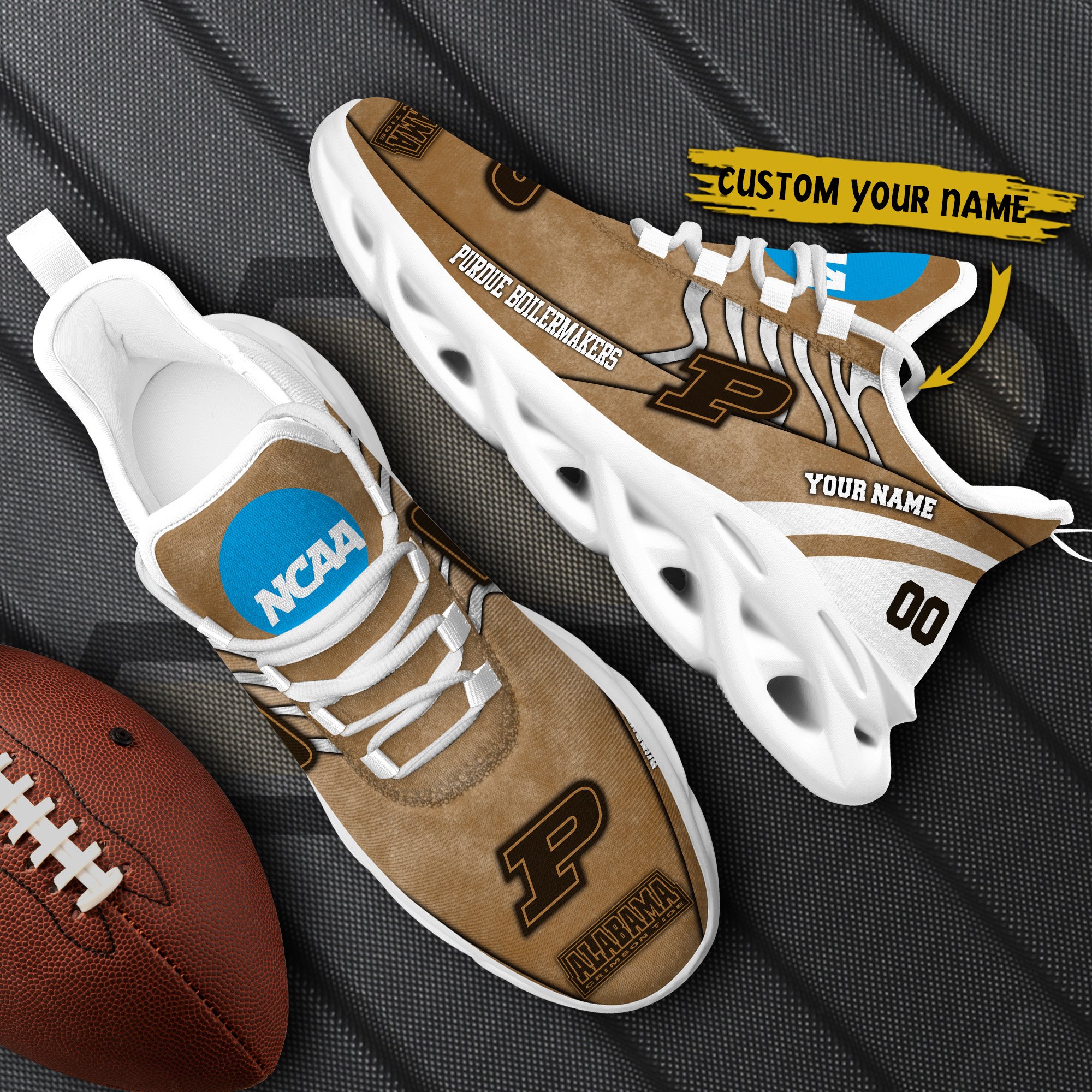 Purdue Boilermakers Black Max Soul Shoes 2025 Versions Custom Your Name And Number 312