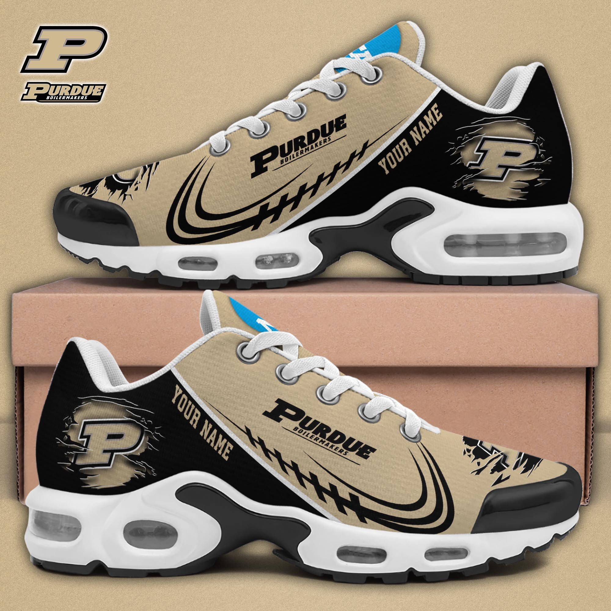 Purdue Boilermakers TN Shoes 2025 Version Custom Name 