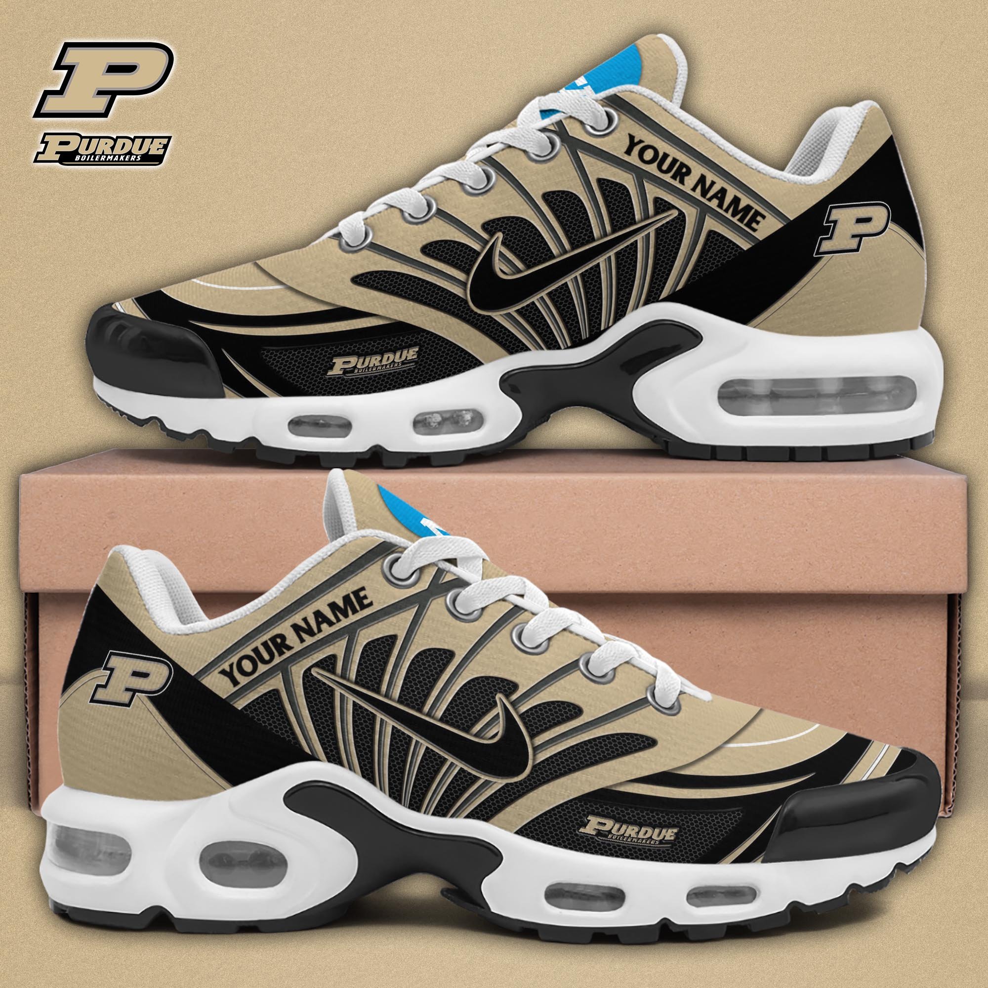 Purdue Boilermakers TN Shoes 2025 Version Custom Name 