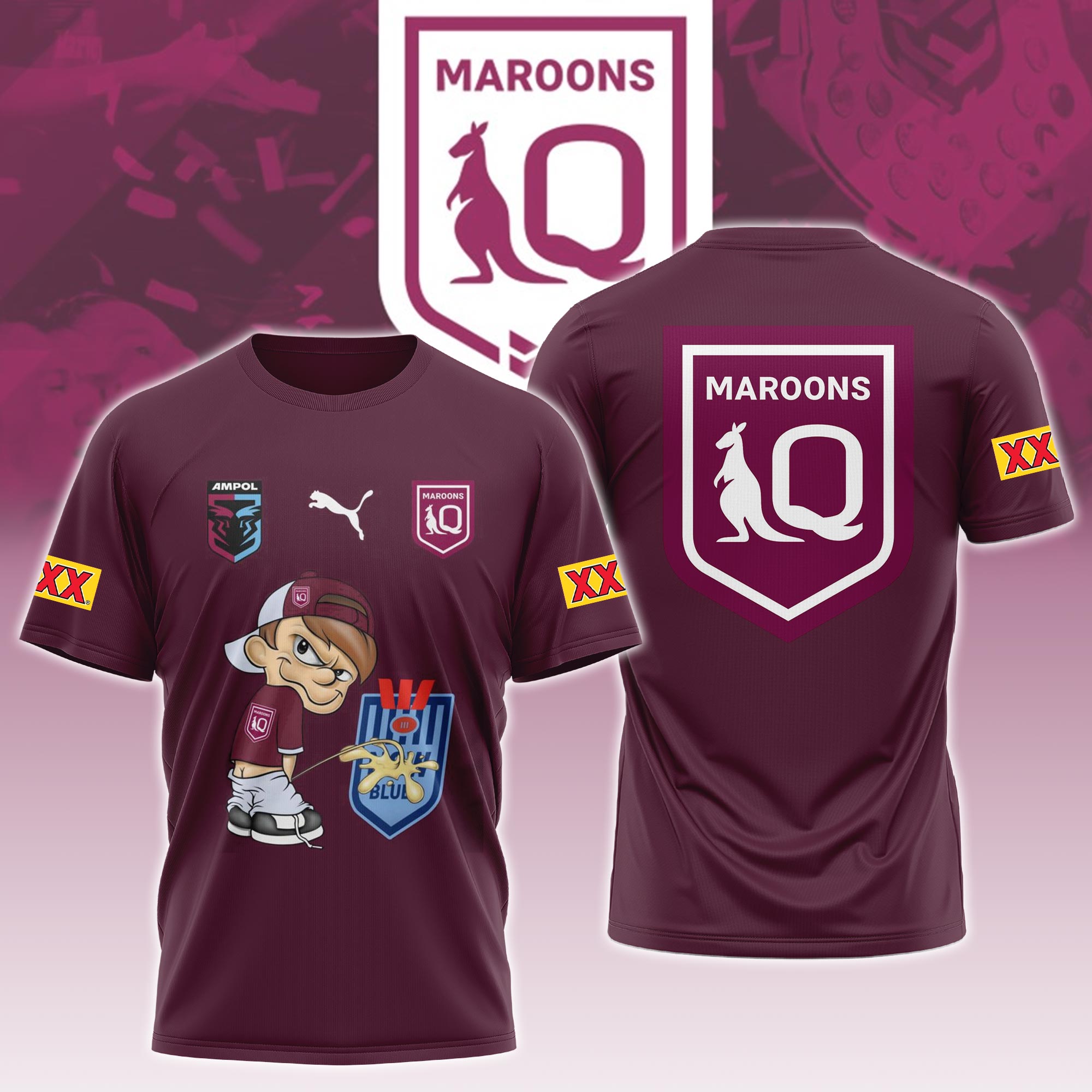 Queensland Maroons   Tee 