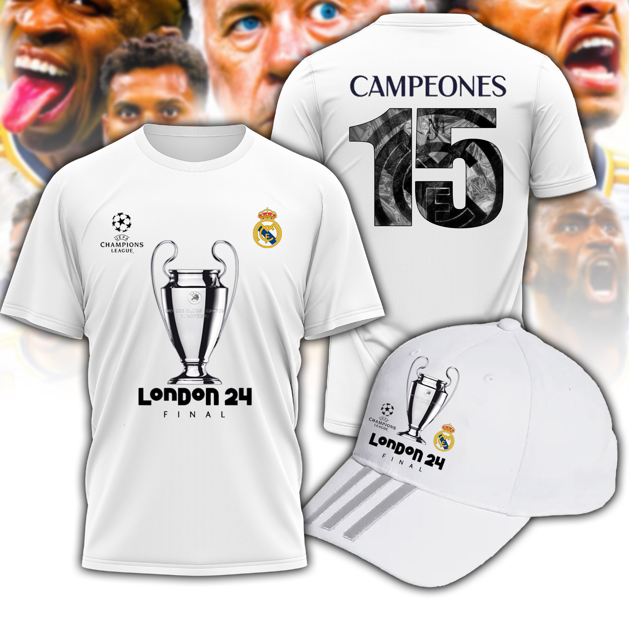 Real Madrid  Tshirt For The 15th C1 Cup 