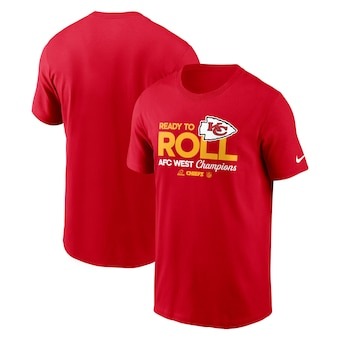 Red Kansas City Chiefs AFC West Division Champions Locker Room Trophy Collection Tee 