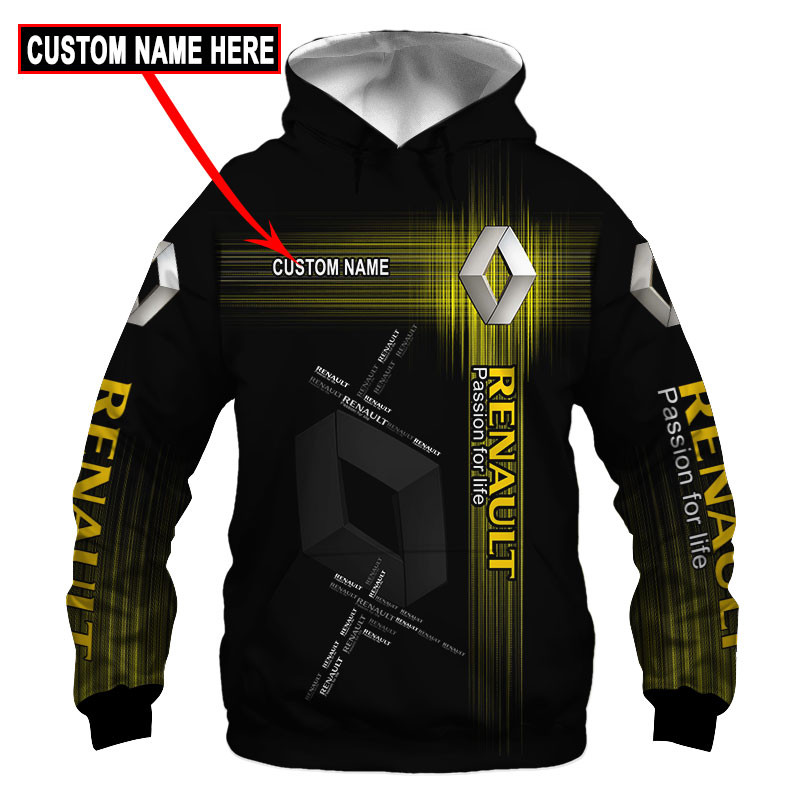Renault Tshirt, sweatshirt, Polo, Hawaiian, Hoodie 3D Apparel Full Printing Custom Name 