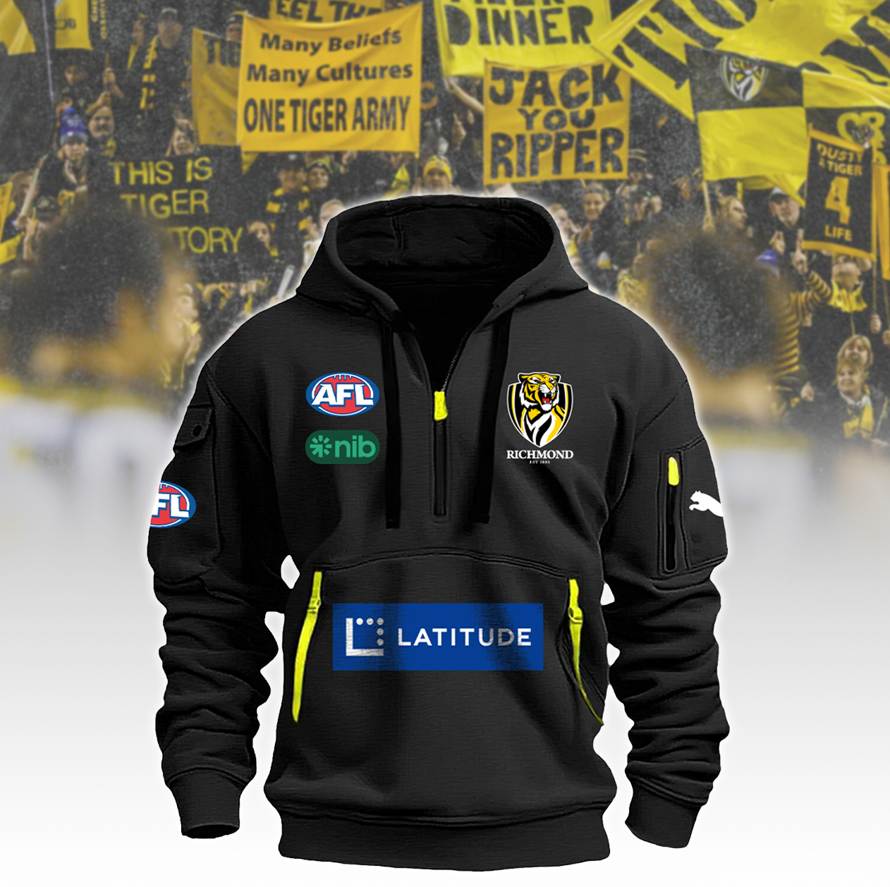 Richmond Tigers AFL New Zip Hoodie 