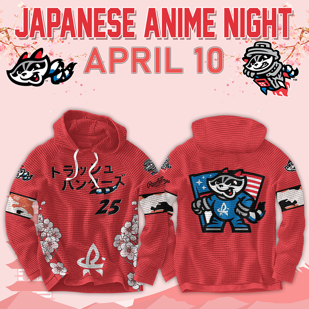 Rocket City Trash Pandas 2025 Japanese Anime Night 2d Hoodie 