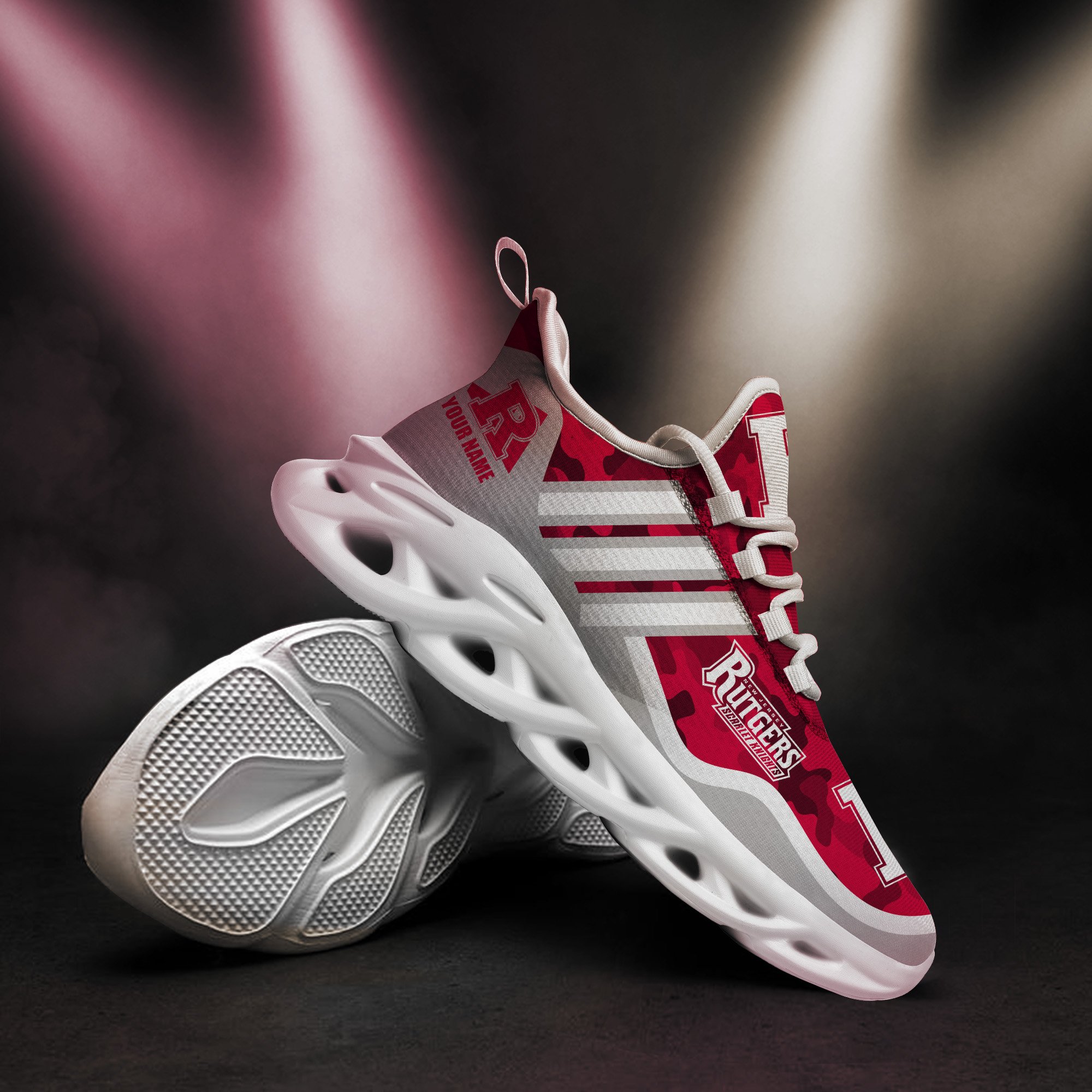 Rutgers Scarlet Knights Black Max Soul Shoes 2025 Versions Custom Name 466
