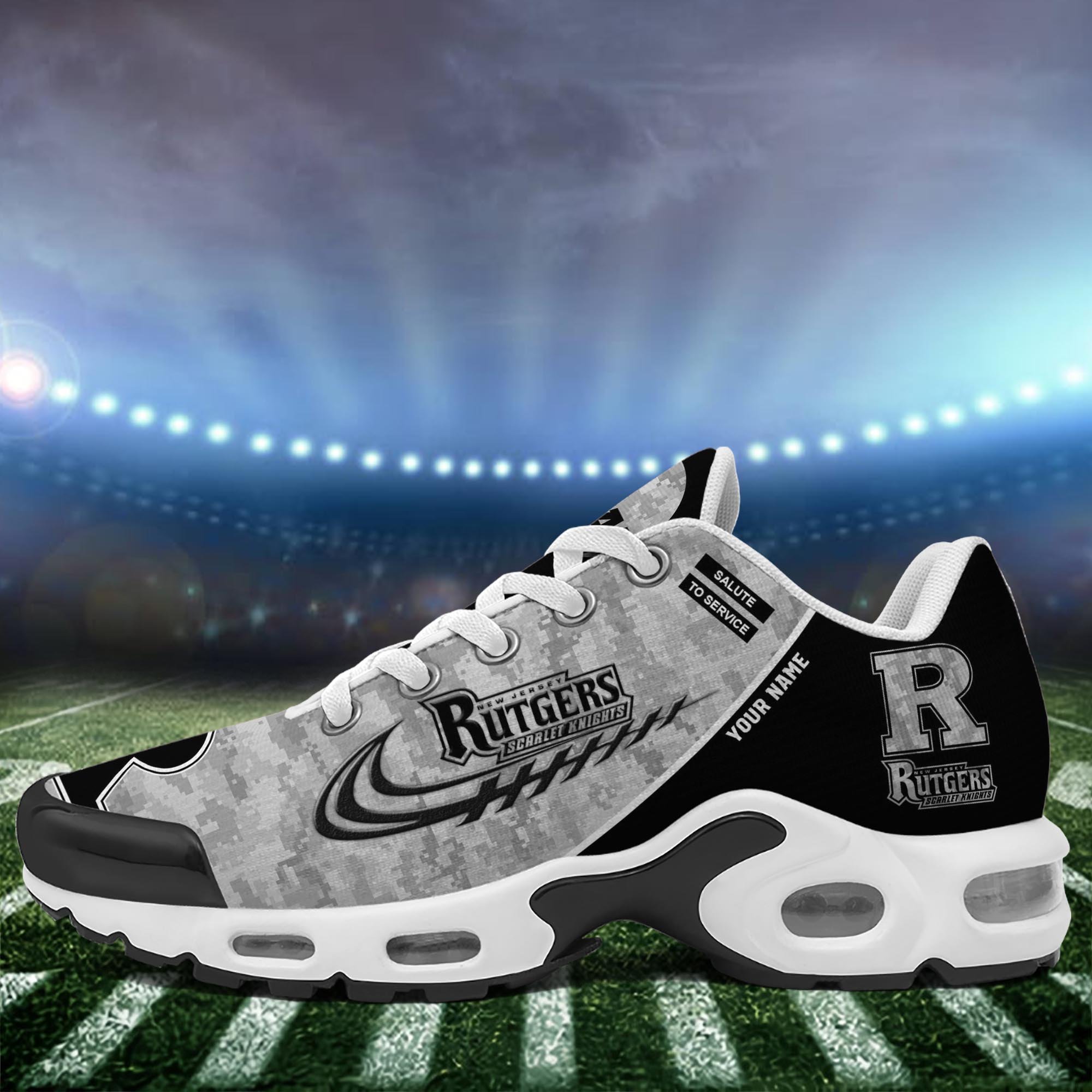 Rutgers Scarlet Knights TN Shoes 2025 Version Custom Name, Camouflage Shoes