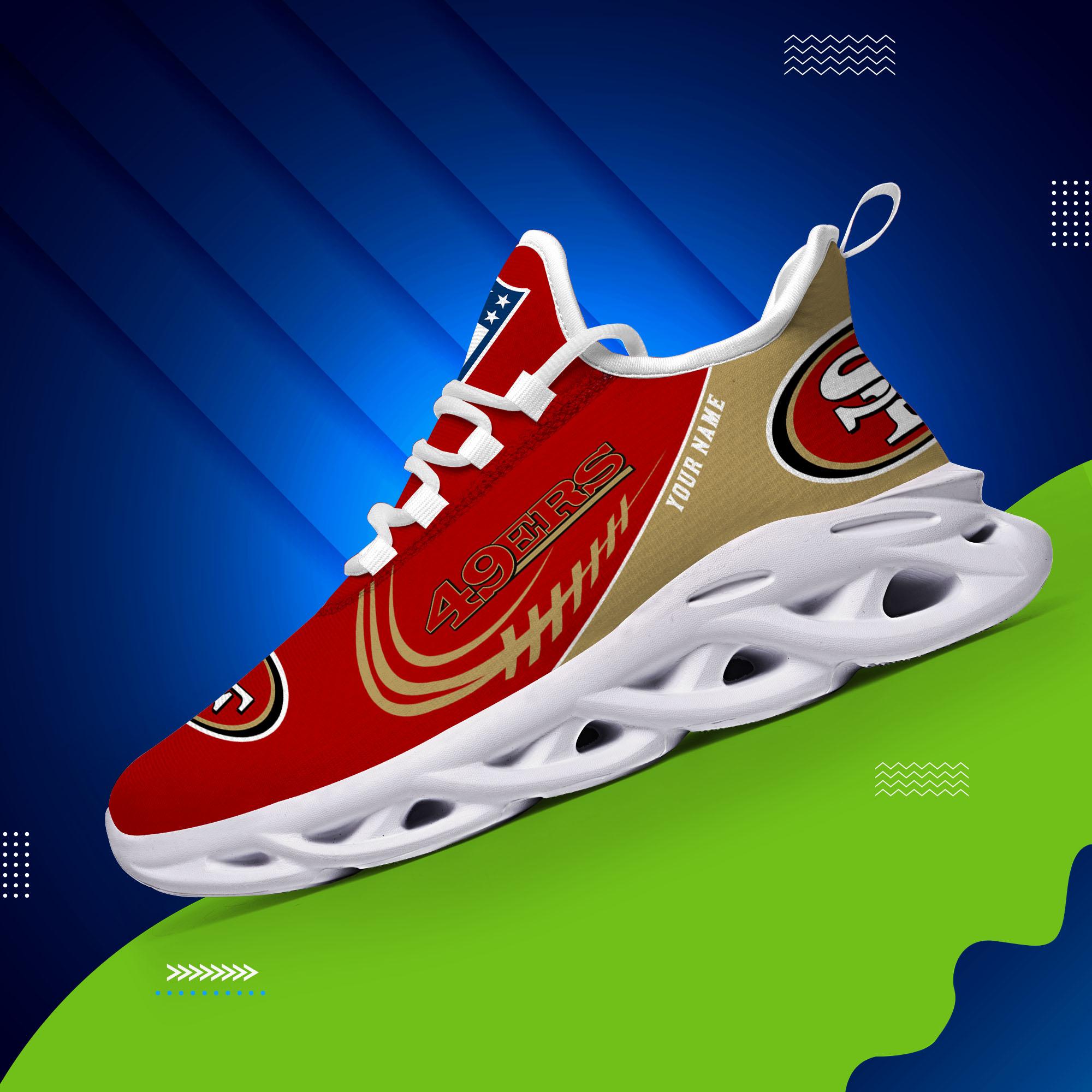 San Francisco 49Ers Black Max Soul Shoes 2025 Versions Custom Name 630
