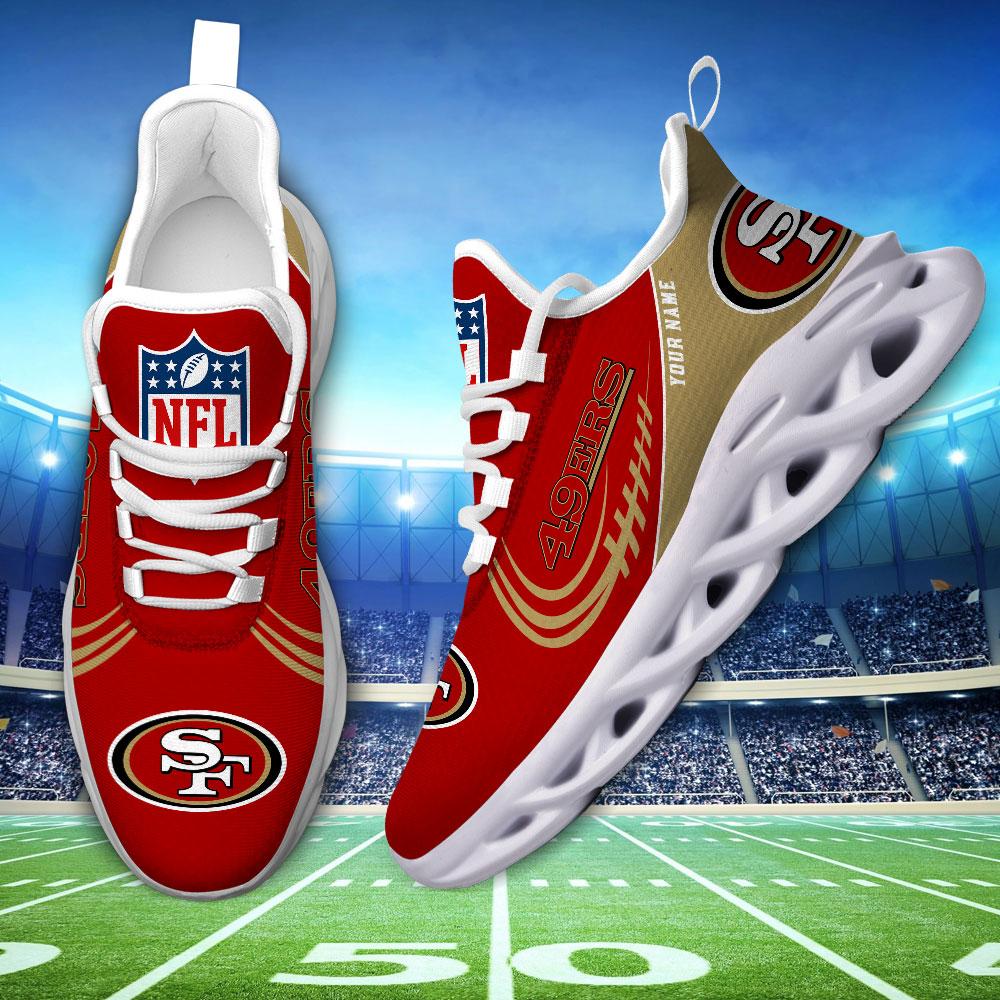 San Francisco 49Ers Black Max Soul Shoes 2025 Versions Custom Name 630