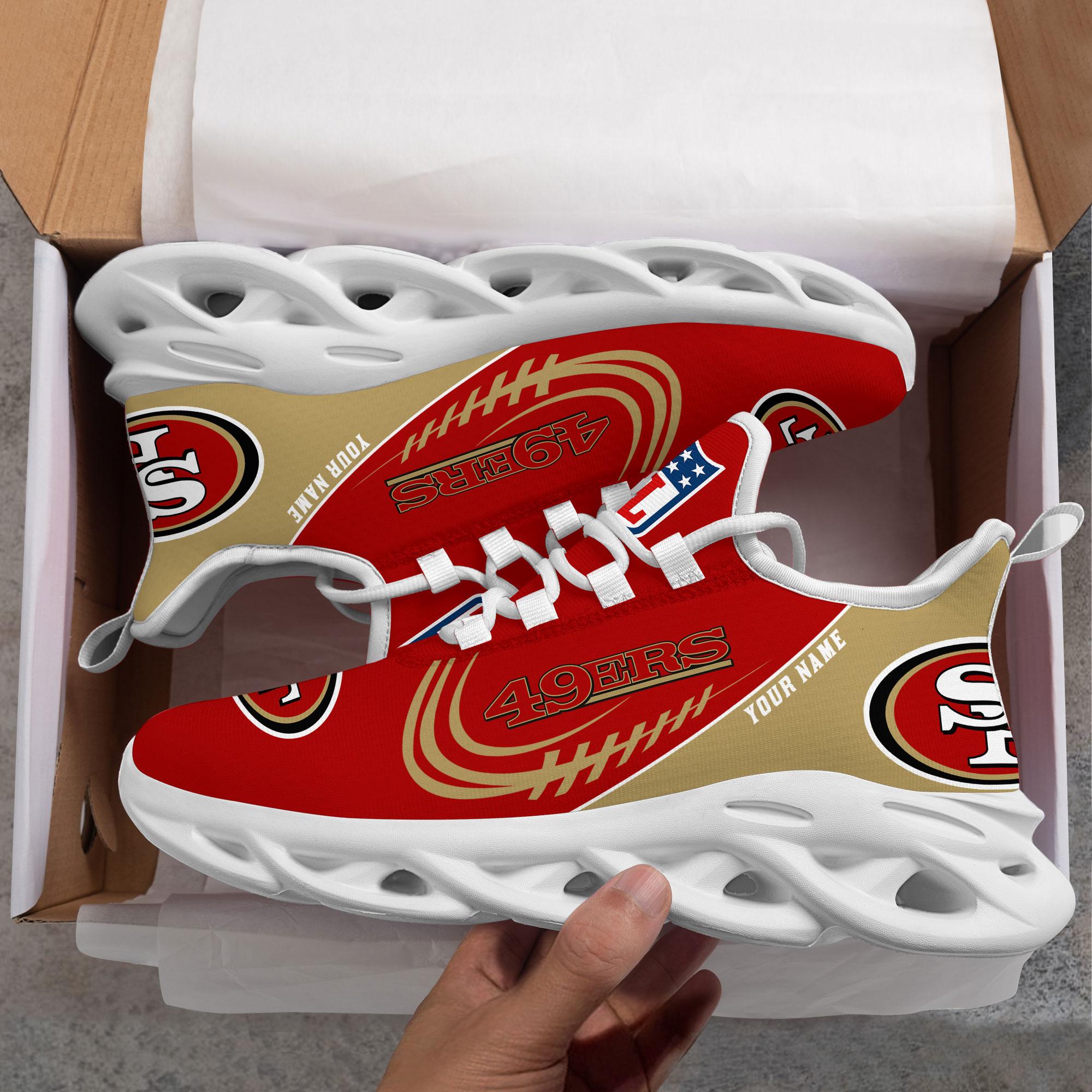 San Francisco 49Ers Black Max Soul Shoes 2025 Versions Custom Name 630