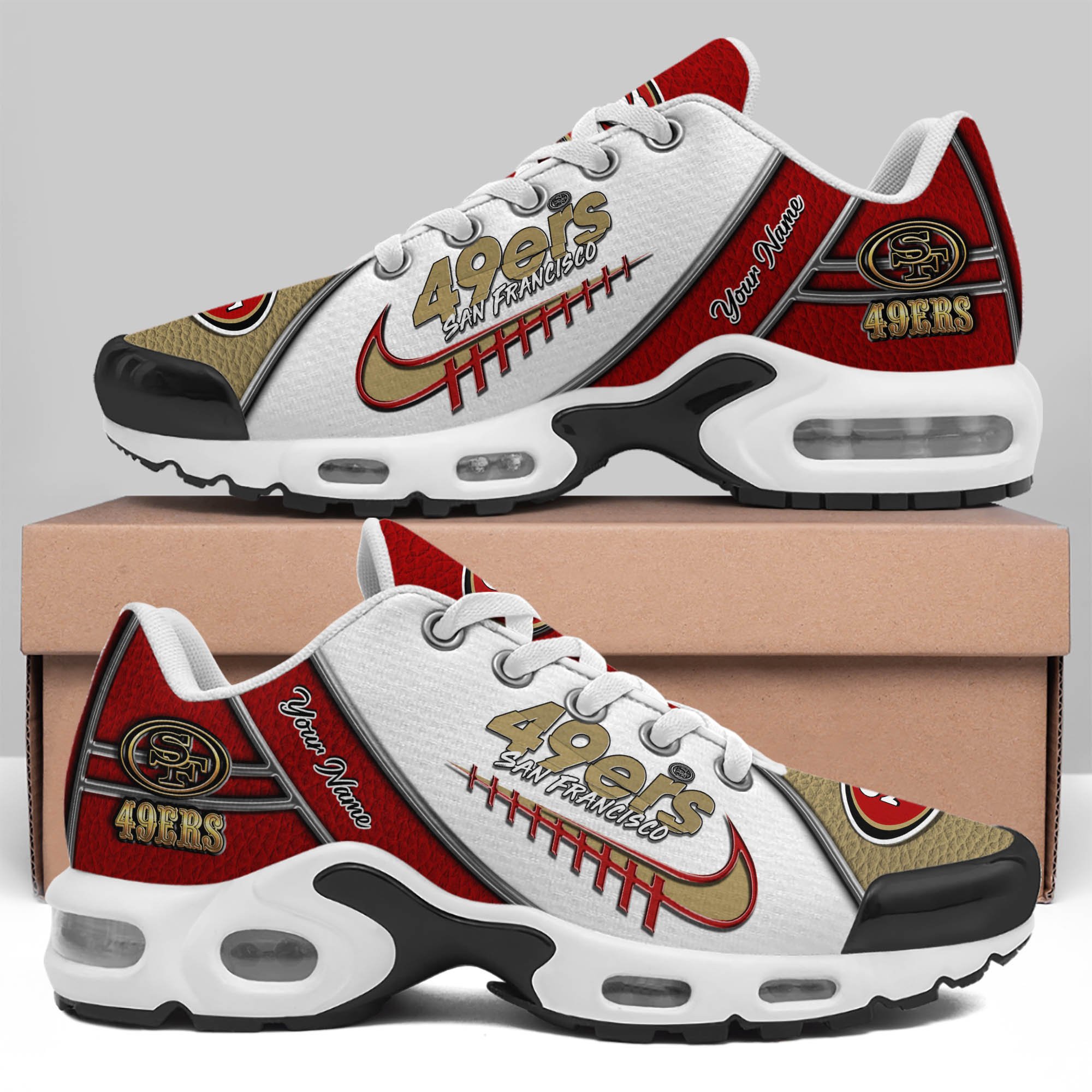 San Francisco 49Ers TN Shoes 2025 Version Custom Your Name, Football Team Shoes 516