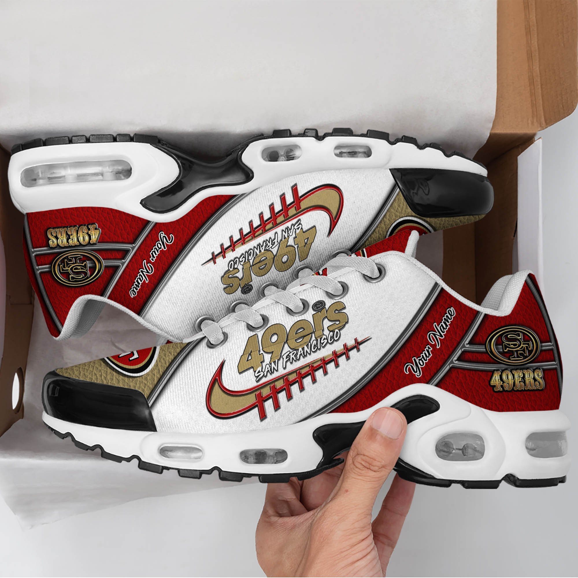 San Francisco 49Ers TN Shoes 2025 Version Custom Your Name, Football Team Shoes 516