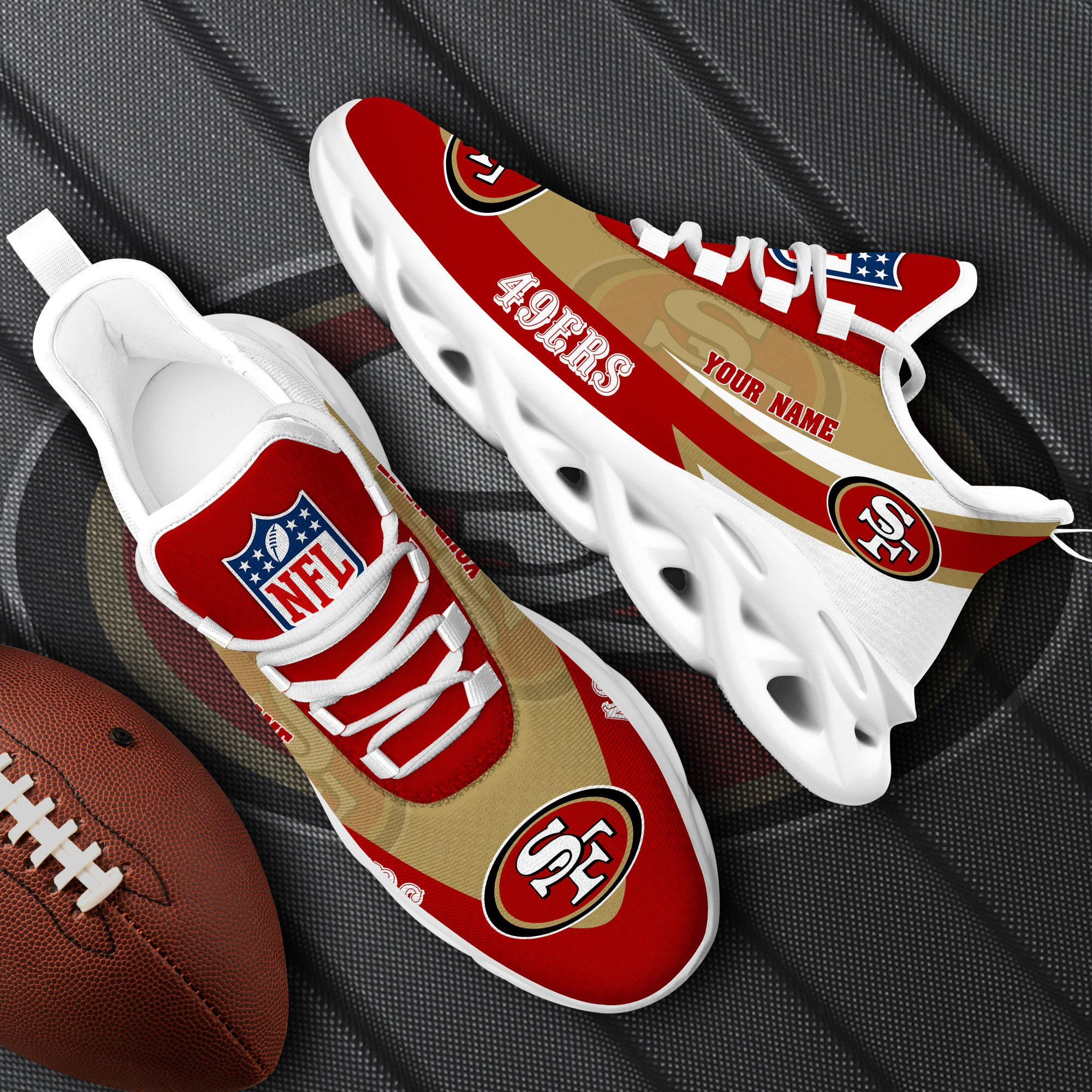 San Francisco 49Ers White Max Soul Shoes 2025 Versions Custom Your Name, Sports Gift For Fan, Sport Gifts PH410