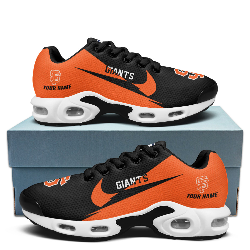 San Francisco Giants Personalized Name Team Logo Wings Of God Pattern TN Air Max Shoes Air Cushion Sneakers