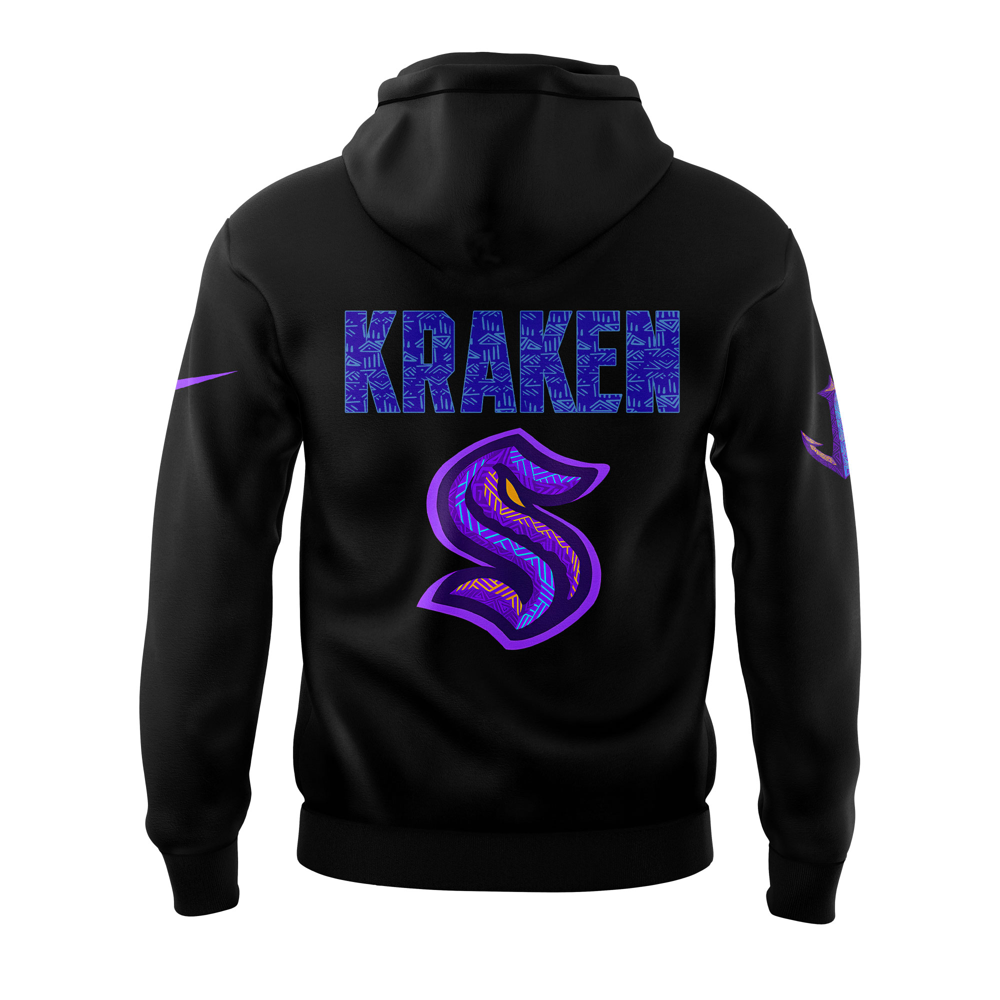 Seattle Kraken Black Hockey History Night Hoodie 